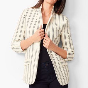 Talbots Aberdeen Knit Blazer Textured Ponte Stripe Blazer